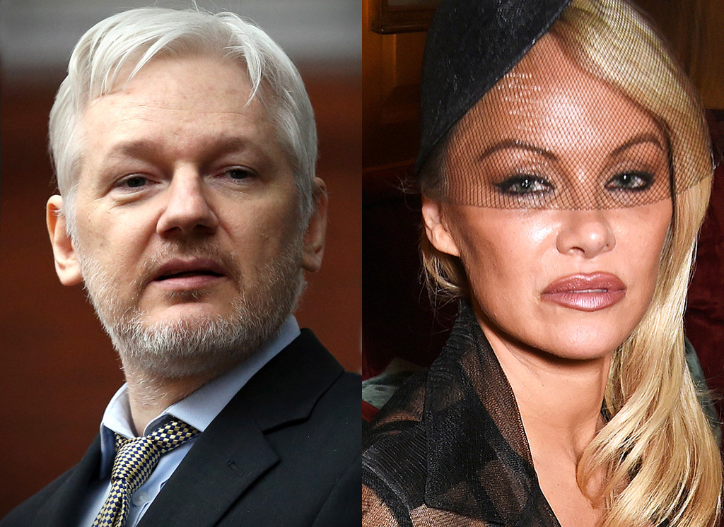 Pamela Anderson Addresses Julian Assange Dating Rumors  E  Pamela Anderson Addresses Julian Assange Dating Rumors  E